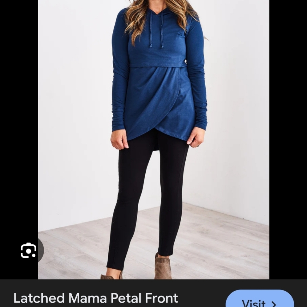 Royal Blue Latched Mama Nursing And Maternity Hoodie